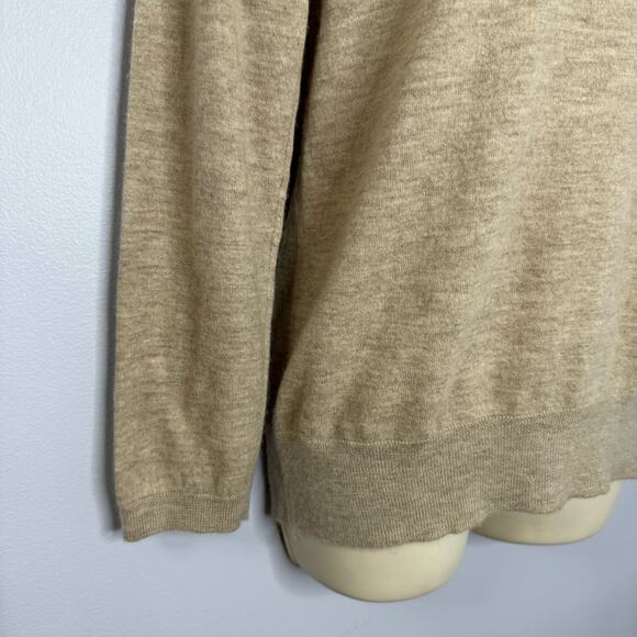 Madeleine Thompson Cashmere Crew Neck Sweater Tan Soft Luxury Small - Picture 5 of 8